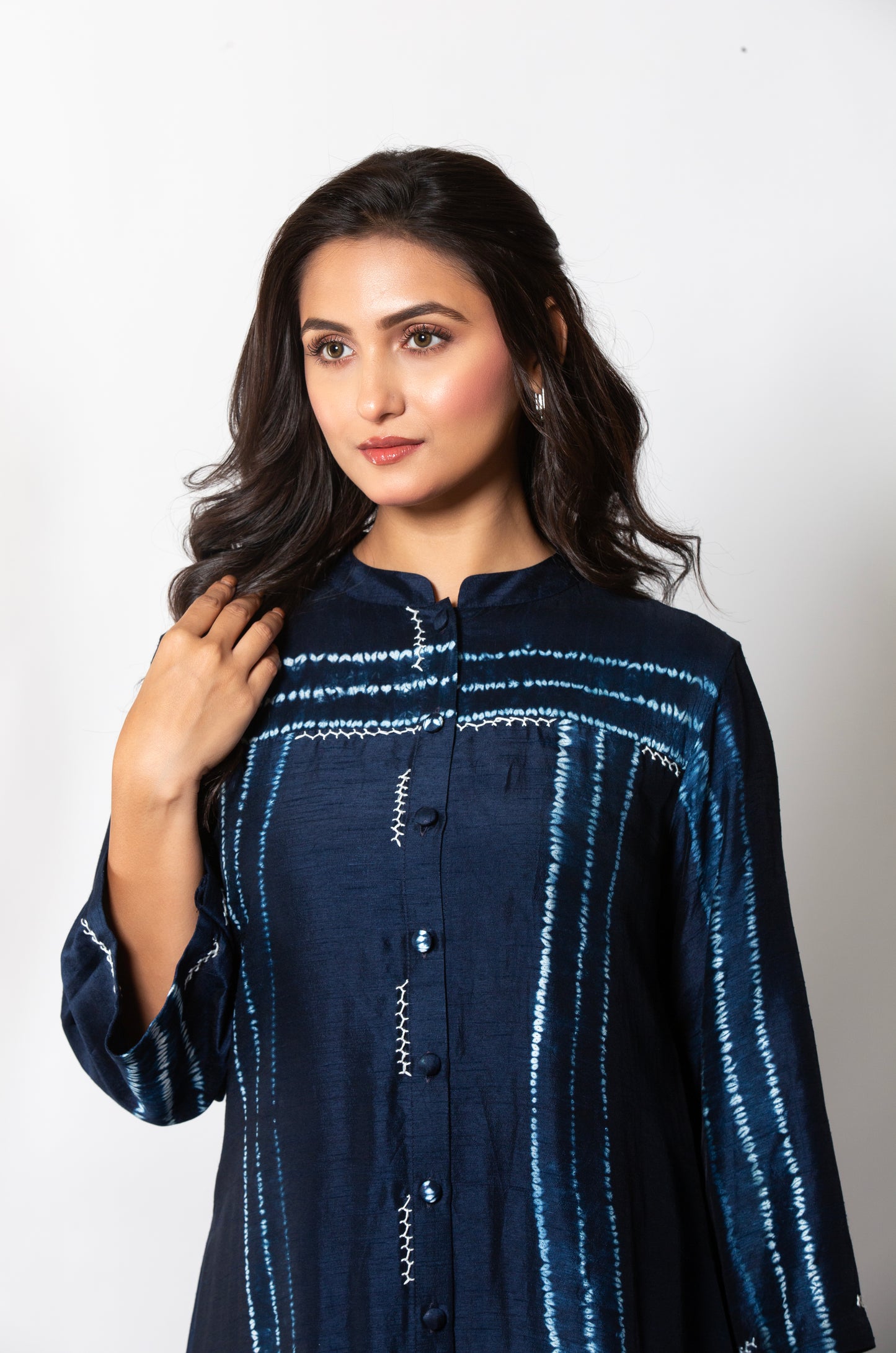 BLUE SHIBORI DRESS