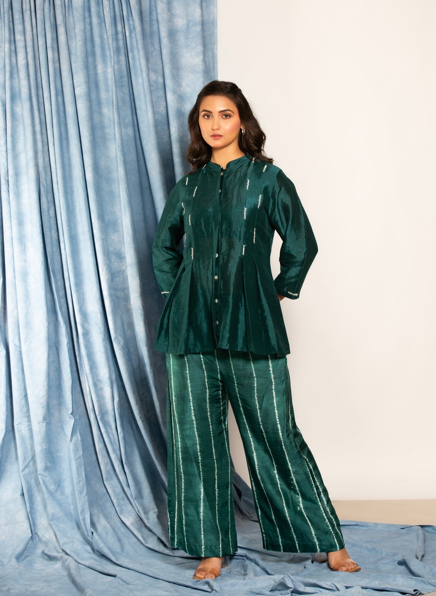 EMERALD GREEN SHIBORI SET