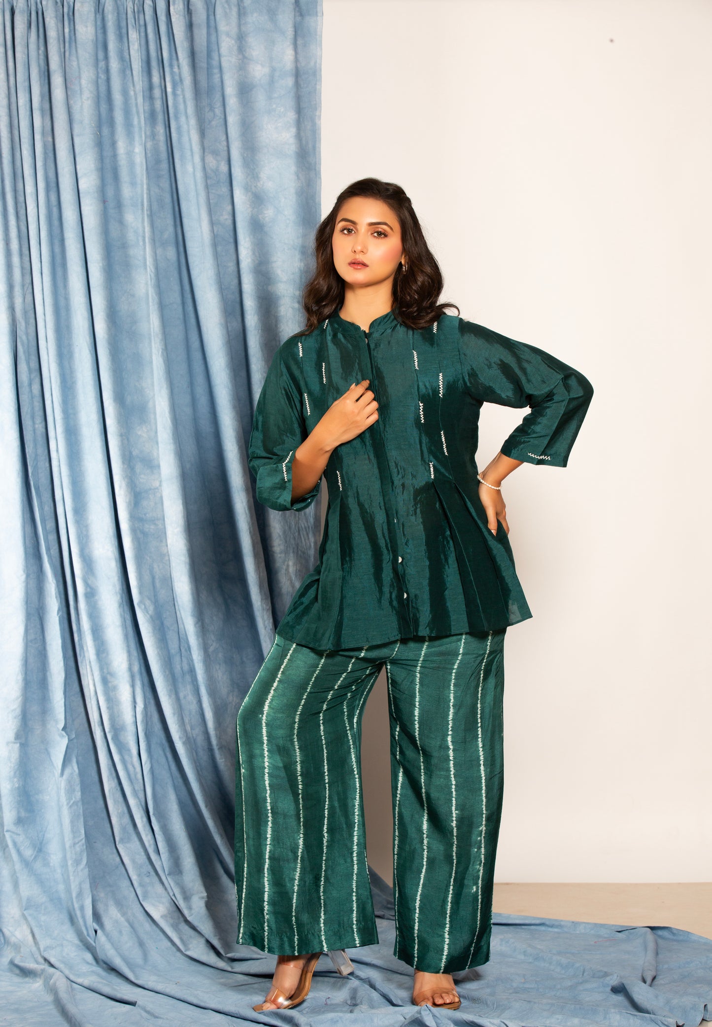 EMERALD GREEN SHIBORI SET